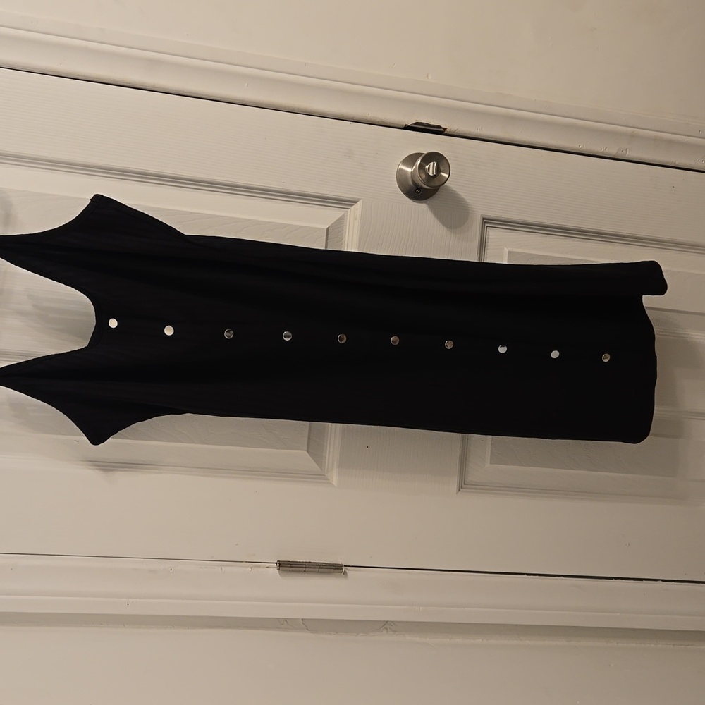 Women's black mini dress, size large